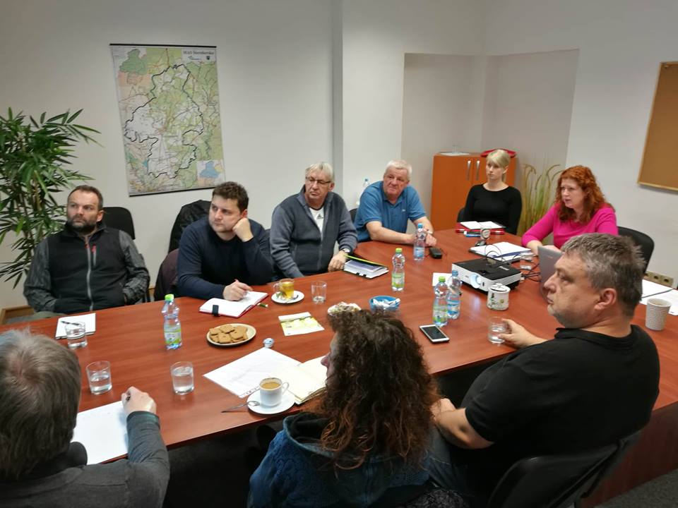 Schůzka projektu se starosty zapojených obcí a zástupci MAS Šternbersko.